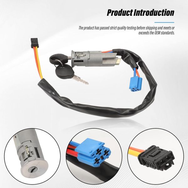 Kit completo de 3 cerraduras + bombin + tapón de depósito + 2 llaves compatibles para Peugeot 206 (1998-)