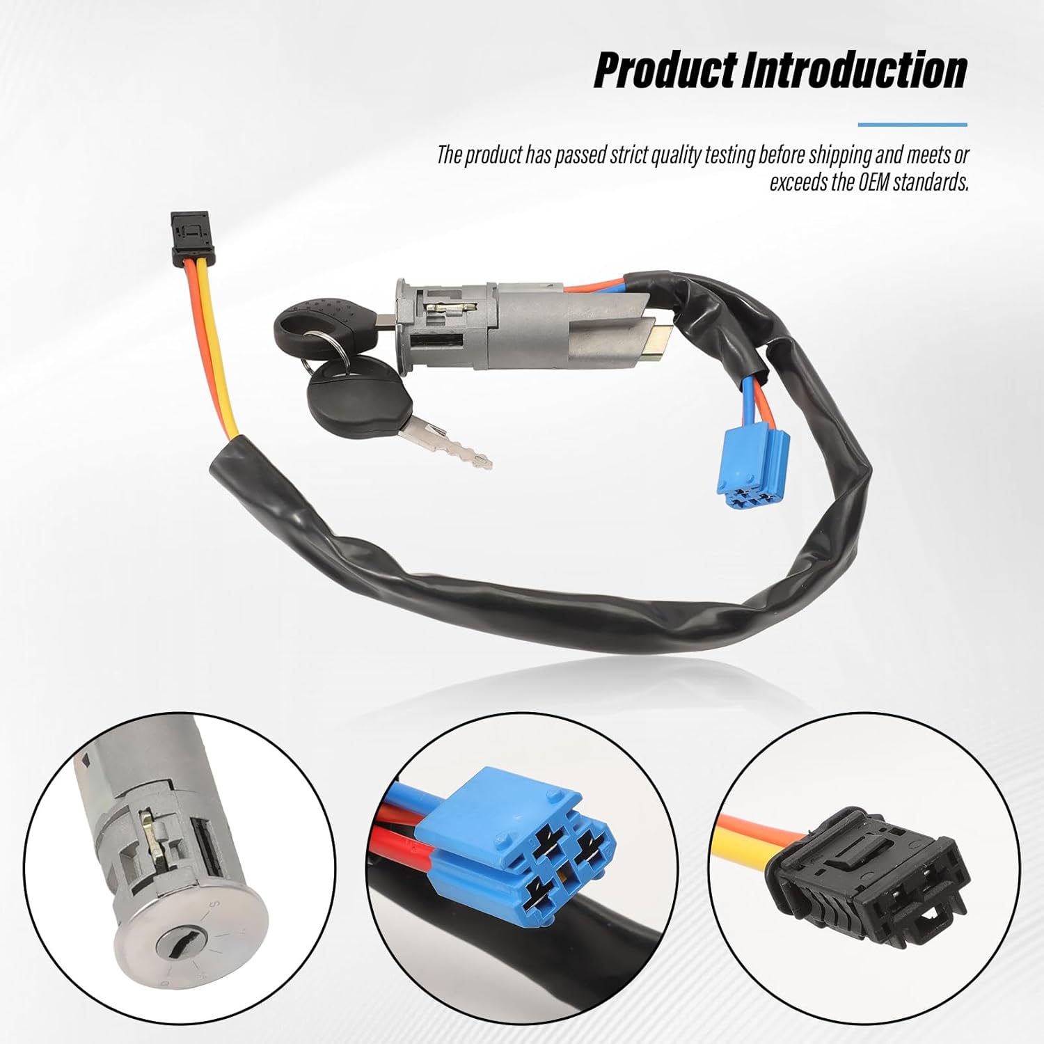 Kit completo de 3 cerraduras + bombin + tapón de depósito + 2 llaves compatibles para Peugeot 206 (1998-)