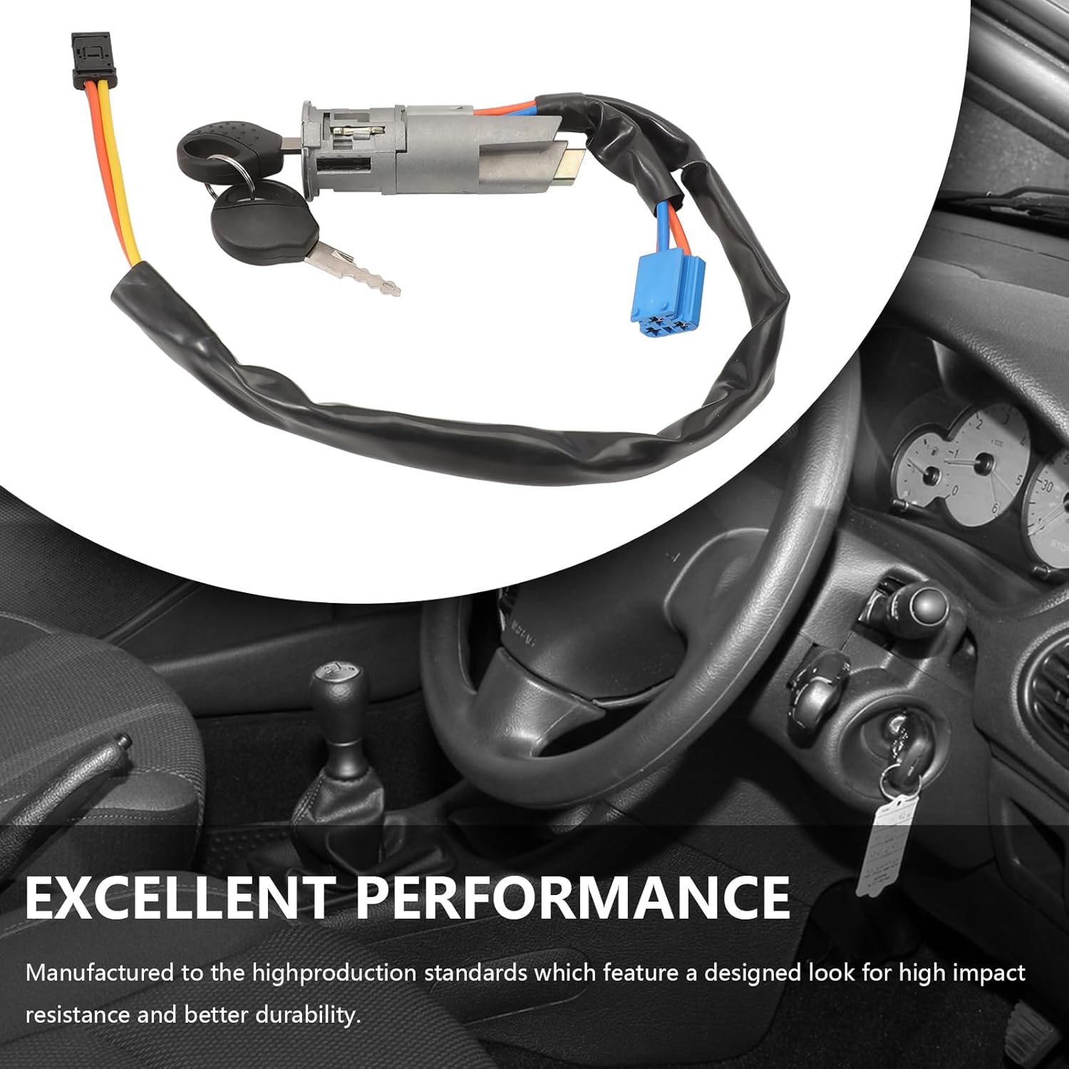 Kit completo de 3 cerraduras + bombin + tapón de depósito + 2 llaves compatibles para Peugeot 206 (1998-)